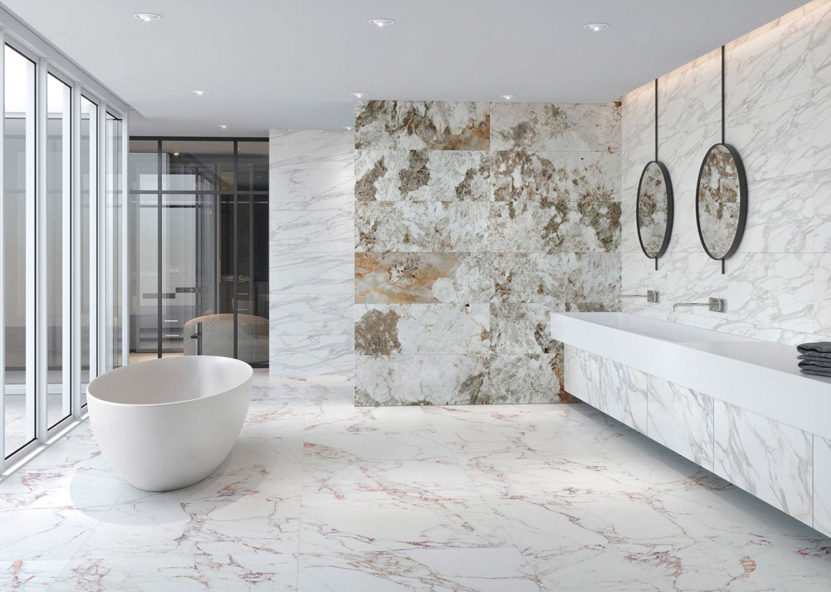 Snow Emperador Marble Slab